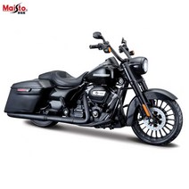 Maisto 118 할리 데이비슨 바이크 오토바이 1999 flhr로드 킹 레드 합금 모델 장난감 자동차 컬렉션, [08]  Road King