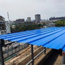 칼라강판 지붕재 스틸 타일 철판 헛간 지붕 방수 축사 외장재 스레트 덮개 홑강판, AD
