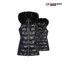 마스터바니에디션 골프 masterbunnyedition여성 폭스 FUR 구스다운 베스트 M421A4JV253_BK, 002, BK