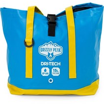 Grizzly Peak 15L Dri-Tech 방수 비치 토트 드라이 백 - IP 66 경량 롤탑 색 휴대용 스트랩 포함 - 해변 캠핑 및 야외에서 귀중품 및 소지품을 보호하기