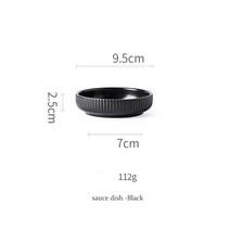 북유럽 세라믹 식기 그릇 국수 샐러드 요리 스테이크 디저트 서양 음식 접시 수프 밥 그릇 요리 접시 주방기구, 소스 접시 블랙