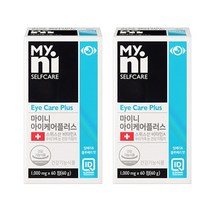 일동제약 마이니 아이 케어 플러스 EYE Care Plus 스위스산 비타민A 루테인 빌베리 마리골드 추출분말 함유 식약처인증 건강기능식품, 2개, 아이케어 60정