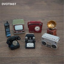 수동 옛날 복고 레트로 타자기 Dvotinst 신생아 사진 소품 TV 라디오 미니 크리 에이 티브 프로 포토 스튜디오 촬영 액세서리, Whole Set (7pcs)+0 to 3 months