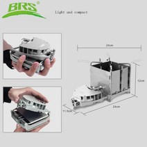 소형화목난로 팰릿 난로 연소기 겨울 캠핑 경량 BRS 6000W 야외 나무 스토브 굽기 접이식 장작 난로 숯불, 한개옵션0