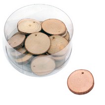 천연나무조각(D) (원통형)소 100g_ (100g (원통)) / 3cm 원형 타공 공예 만들기재료