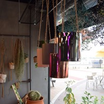 사무실 이쁜 인테리어 예쁜 베란다 화분 토분 모던 도기 공중걸이 행잉 화분 9x11cm 원통형 HB+5053EA