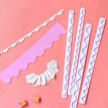 도예도구 도자기도예도구 세라믹도예도구4개/대 클레이 폴리머 컷 금형 DIY 세라믹 조각 물결 치마 스트립, 01 4pcs set A