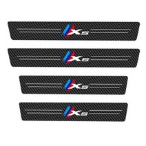 자동차 스크래치 방지 문턱 보호대 탄소 섬유 스타일린 스티커 임계 값 BMW X1 X2 X3 X4 X5 X6 X7 로고 4 개, 4Pcs For X5