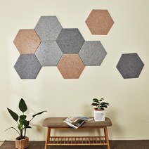 드림보드 방음재 흡음재 방염 디자인 육각 흡음보드 9t, 핑크