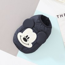 멍데이 강아지 입체 패딩, 네이비