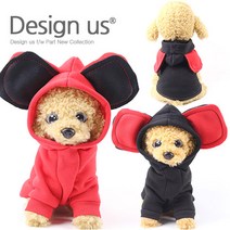 무료배송강아지옷 애견의류 후드티, [on] 미키후드-블랙 M