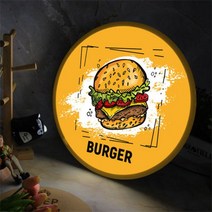 [천삼백케이] [꾸밈] nw138-LED액자45R버거엔프라이, 타입1