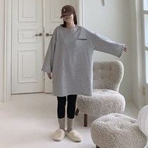 애플망고샵 기모 겨울 빅사이즈 오버핏 피카소 롱박스 티셔츠