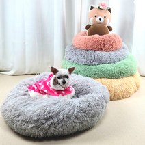 글로벌율 다이소강아지방석 코스트코애견 고양이 마약 도넛 켄넬 대형견 쿠션, CU-16-민트-XL(70CM)
