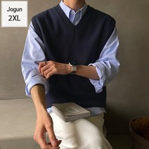 조군샵 빅사이즈 조군샵 오버핏 항균처리 니트조끼_JG1939