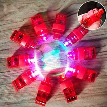 생일 크리스마스 용품 야광 형광 LED 손가락 반지 조명 네온 글로우 다크 호의 빛 장난감 결혼식 새해 10/20/50/100 개, [04] 100 Pcs, [01] Red Color Lights
