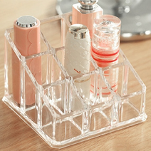 보관케이스 립스틱 매니큐어 펜슬 정리함 화장대정리 아크릴케이스 9칸