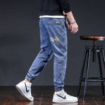 멋스러운 남성 청바지 빈티지 남성용 루즈한 품질 봄 및 가을 패션 레깅스 Harun 캐주얼 바지