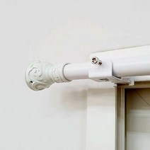 편한리빙 못없이 다는 커튼봉 브라켓 + 25mm커튼봉 세트, 화이트 250~360cm