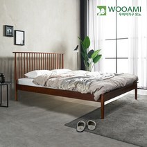 우아미가구 모노 헤베아 원목 퀸 침대프레임 FC5013, 내추럴