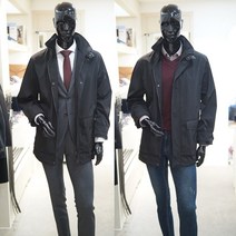 트루젠 남성 심플한 트렌치 봄 가을 항균 정전기방지 간절기 남자 기본 점퍼 코트 블랙 190