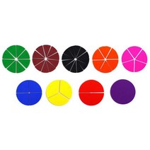 유아동수학 분수원리 원형 조각퍼즐 학습 수익힘 학습완구