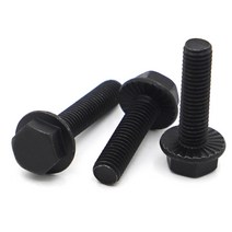 앙카 셋트 웨지 검정색 레벨 탄소강 육각 플랜지 볼트(치아 미끄럼 방지 나사 포함), m6 5개, 20mm