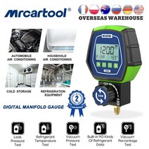 자동차정비공구 차량검사공구 mr cartool l202 digital manifold gauge kit r134a hvac 진공 압력 테스터 도구 공기 조화 냉매 누출