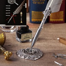 깃털 만년필 세트 그레이 비싼샤프 펜선물