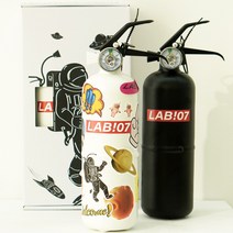 소방연구소 랩07 차량용 캠핑용 휴대용 가정용 커스텀 디자인 소화기, 검정색+전용스트랩증정