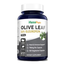 누사퓨어 올리브 잎 추출물 750mg 올러유러핀 120캡슐