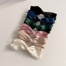 삼단 공단 반묶음 리본헤어핀 6color
