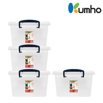 KH 바퀴달린 플라스틱 리빙박스 40리터 (바퀴형), 4개, 투명