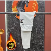 남성용 몸빼바지 2022 겨울 타입 트렌드 스키니 위 두꺼운 기모 조거 트레이닝 스판 니트 자수 배기 4988076472