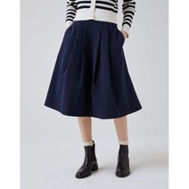 [23SS] 네이비 나일론 턱장식 플레어 스커트 HSSK3A151N2