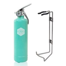NEW 뉴 피레보 FIREVO 디자인 소화기 벌크와 스텐벽부거치대 / ABC 분말 예쁜 실용적 선물용 가정용, NEW 스피아민트 벌크+벽부스텐거치대