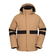 Volcom 남성용 표준 Jp 단열 스노우보드 재킷 캐러멜 S3 M