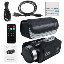 빈티지 캠코더 카메라 비디오 핸디캠 레트로 뉴트로 촬영소품 4k 울트라 HD 30mp 와이파이 dv 디지털 270도 회전 터치 스크린 16x 디지털 줌, 야간 시력이 없는 4k