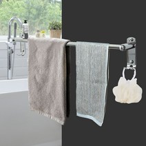 21세기트랜드 화장실리모델링 욕실선반 모음, 1개, C-03 고급 스텐레스 1단 수건걸이