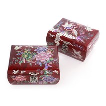 명품 나전 굴림주합보석함, 부귀목단