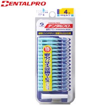덴탈프로 일본정품 잭슨덴탈프로 치간칫솔 15P (휴대용캡포함), 4(M) 블루, 1개