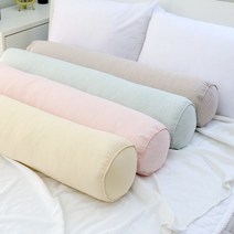 우리앤데코 솔리드 파스텔 롱쿠션 바디필로우 커버 아기 범퍼 가드 4colors, 8. 핑크 원형