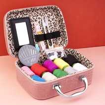 하이로나 반짇고리세트 바느질 실 보관함, 핑크, 1개