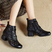 여성 마담신발 펀칭 미들 힐 구두 여름 소프트 샌들 엄마슈즈 SFW0325028