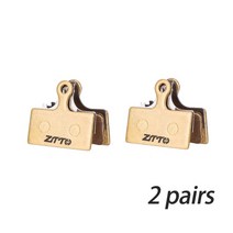 1+1 2개 mtb 유압 디스크 브레이크 시마노 shimano mt200 줌 xtech hb100 ztto 4 피스톤 경량 xc 트레일 캘리퍼스 냉각 풀 메탈 패드 오일 압력, 2 쌍 금속 패드