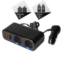 차량용 2구 시가 소켓 2포트 케이블 타입 USB 퀄컴 고속충전 QC3.0 시가잭 DL4187 시거잭 자동차 차량용 멀티 분배 충전 S33