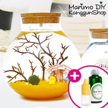 마리모밥 증정 LED어항 1300ml-마리모 1cm 키트 세트, 1개