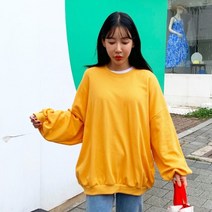 퍼니걸스 박시 무지 맨투맨 티셔츠_7651