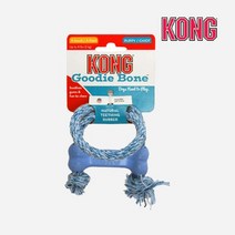 콩 KONG 퍼피 구디본 로프 새끼 강아지 터그 놀이 이갈이 뼈다귀 소형견 장난감 콩토이, 핑크, 1개