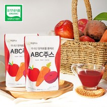[미감미소]국내산 100% 유기농 비트 당근 물없이 껍질째 갈아만든 NFC생착즙 ABC주스 100ml 30포+3포/클렌저주스, 02. ABC주스 60팩+5포